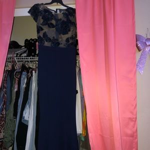 Navy Blue Formal Long Dress